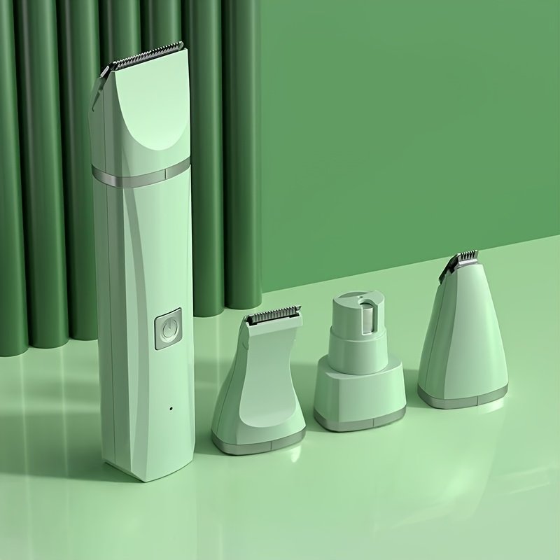 4-in-1 Electric Pet Trimmer with Nail Polish - Low Noise USB Rechargeable, 4-in-1 Trimmer for Dogs, Cats, Small Animals - Includes Shaving Blade, Foot Hair Small Blade - Image 5