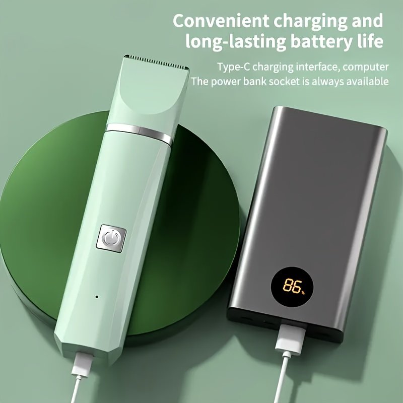 4-in-1 Electric Pet Trimmer with Nail Polish - Low Noise USB Rechargeable, 4-in-1 Trimmer for Dogs, Cats, Small Animals - Includes Shaving Blade, Foot Hair Small Blade - Image 10