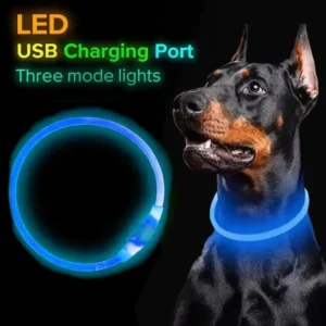 LED USB Rechargeable Dog Collar — Night Safety Light