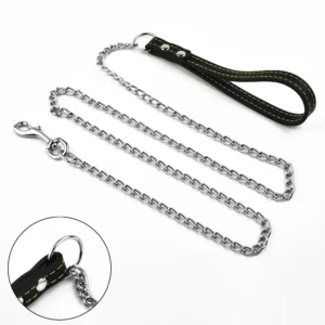 Metal Chain Dog Lead — Strong Control Leash
