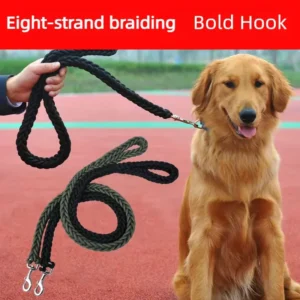 Braided Heavy-Duty Dog Leash — Anti-Tear, For Large Dogs