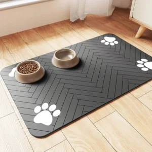 Absorbent Pet Feeding Mat — Cats & Dogs