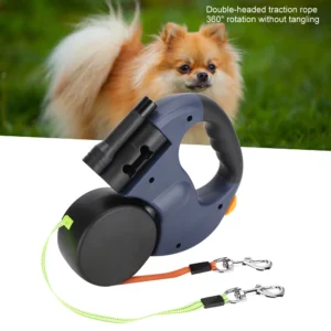 Extendable Dual-Head Dog & Cat Leash with LED Light