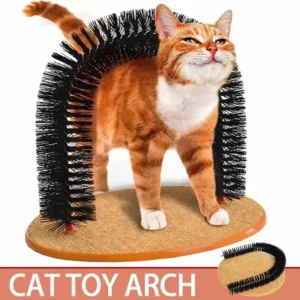 Self-Grooming Arch — Massage Brush & Scratching Pad for Cats