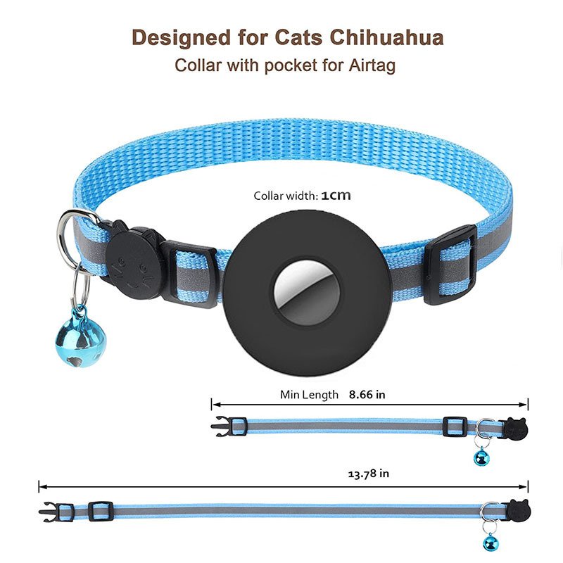 AirTag Cat Collar with Bell (AirTag not included) - Image 4