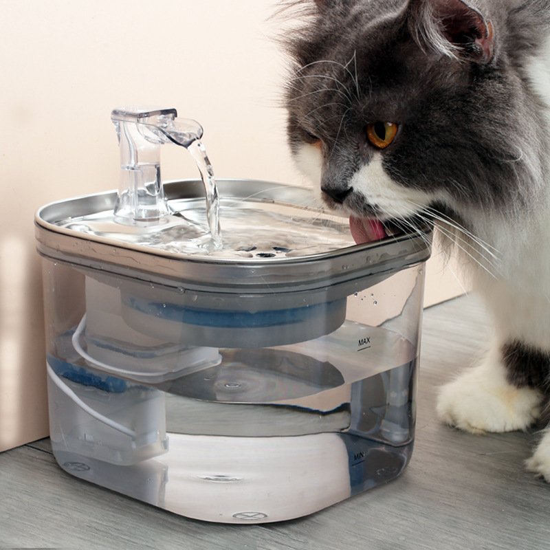 Stainless Steel Pet Water Fountain — Optional Motion Sensor - Image 2