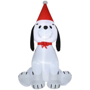 6ft Inflatable Santa Puppy — Light-Up Christmas Decoration