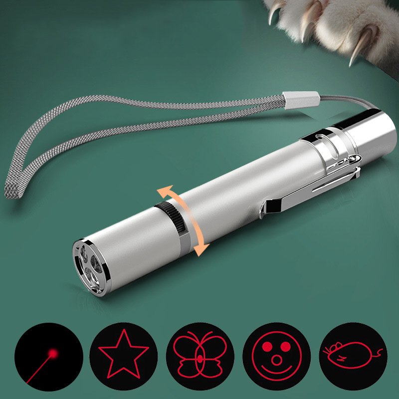 Rechargeable Laser Pointer Cat Toy — 5 Modes