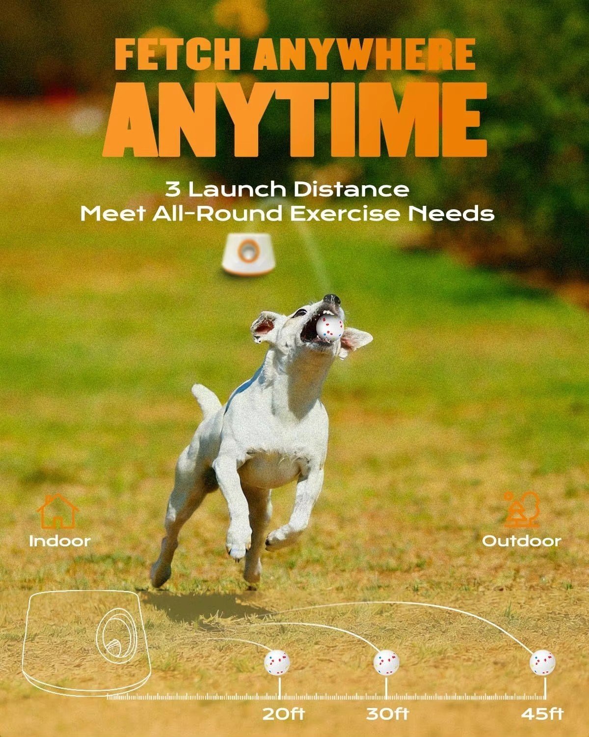 Rechargeable Automatic Dog Ball Launcher with 3 Balls - Image 6