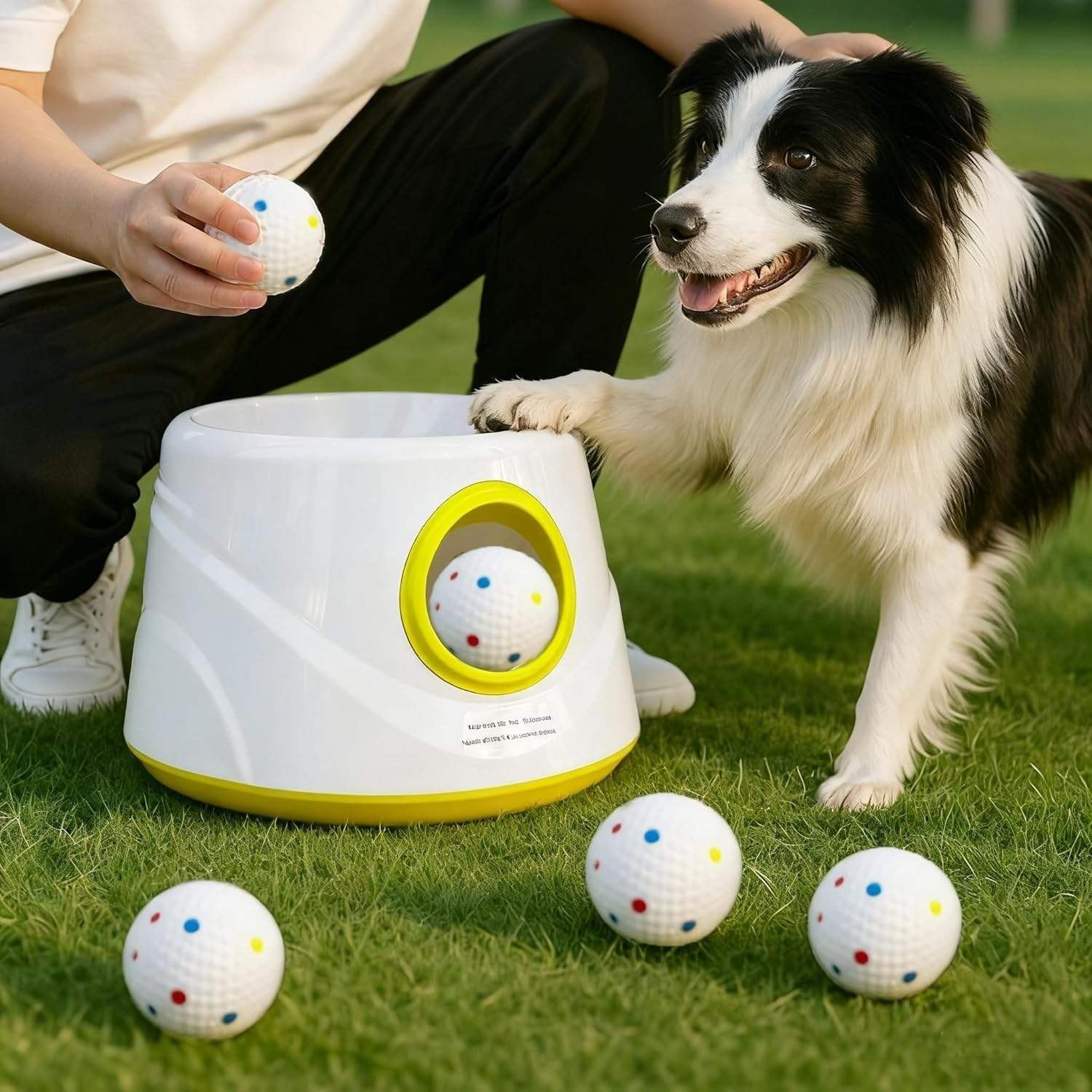 Rechargeable Automatic Dog Ball Launcher with 3 Balls