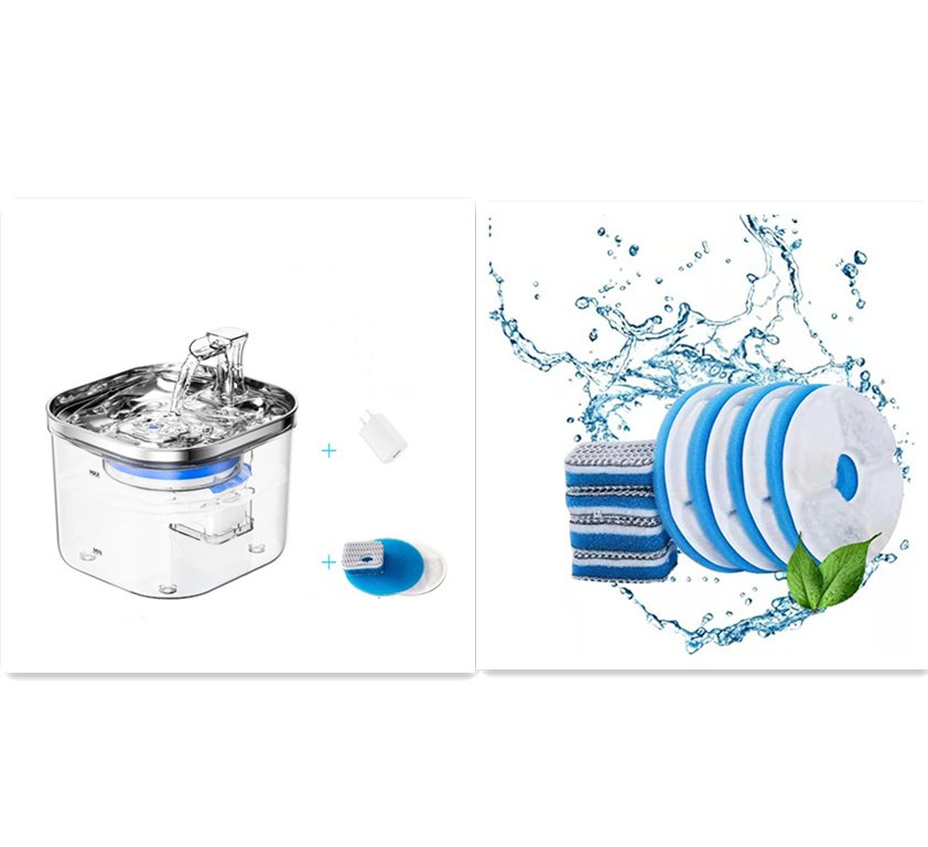 Stainless Steel Pet Water Fountain — Optional Motion Sensor - Image 9