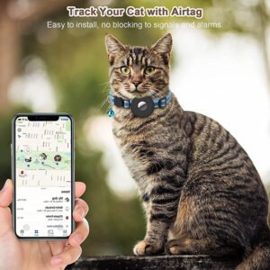 AirTag Cat Collar with Bell (AirTag not included)