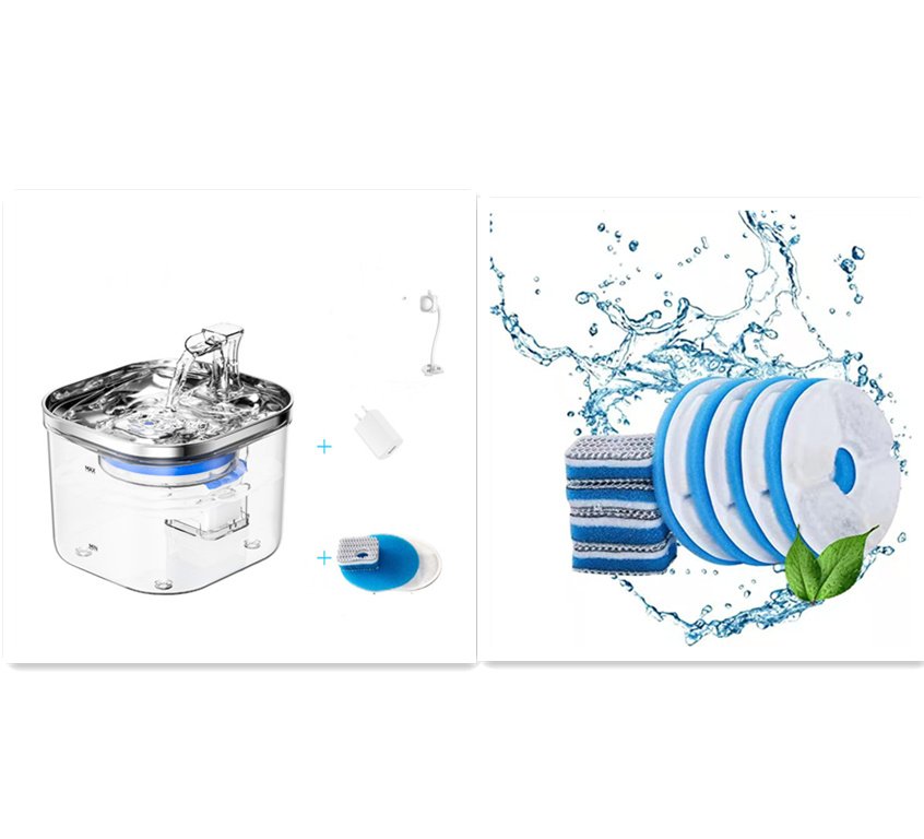 Stainless Steel Pet Water Fountain — Optional Motion Sensor - Image 8
