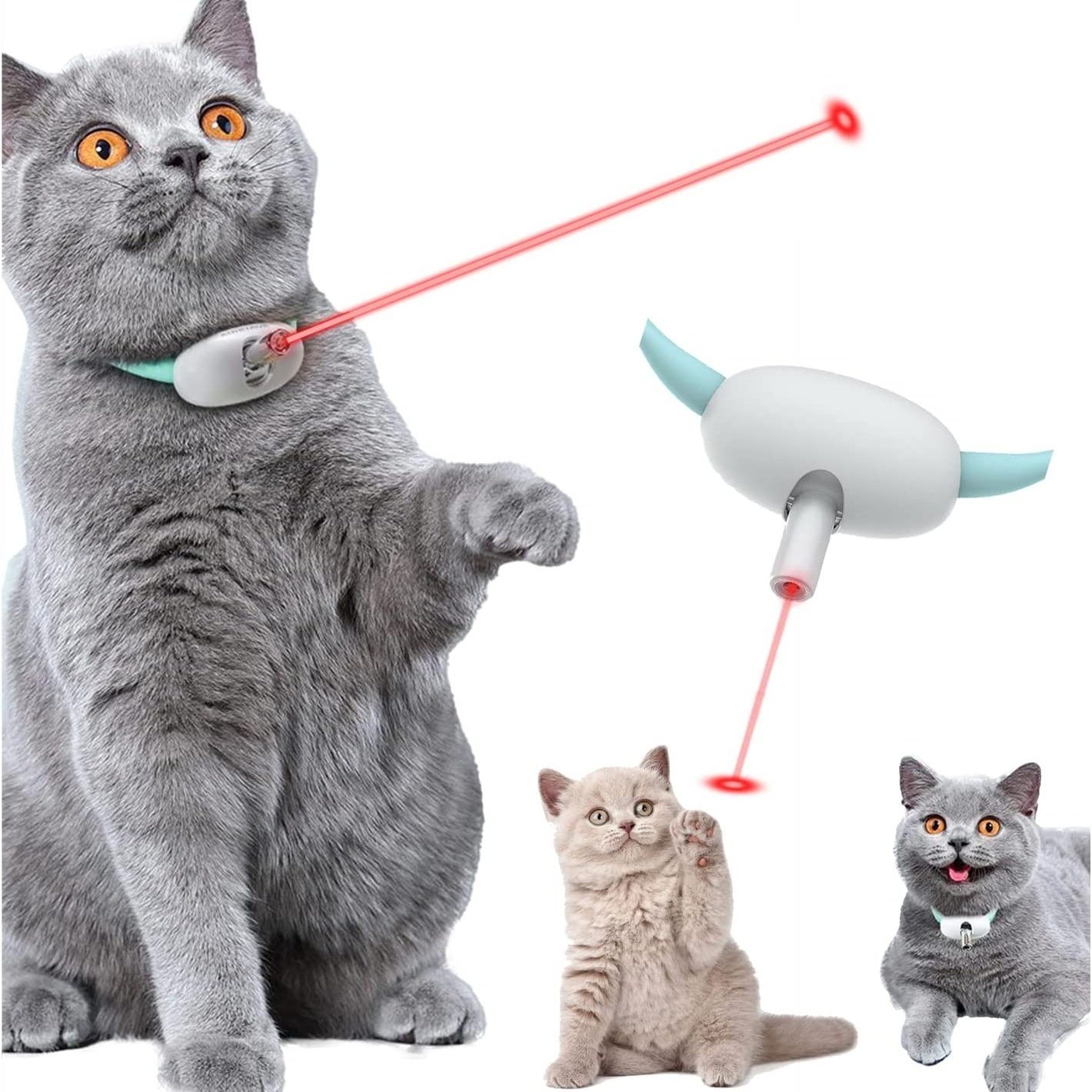 Smart Laser Cat Collar — USB Rechargeable