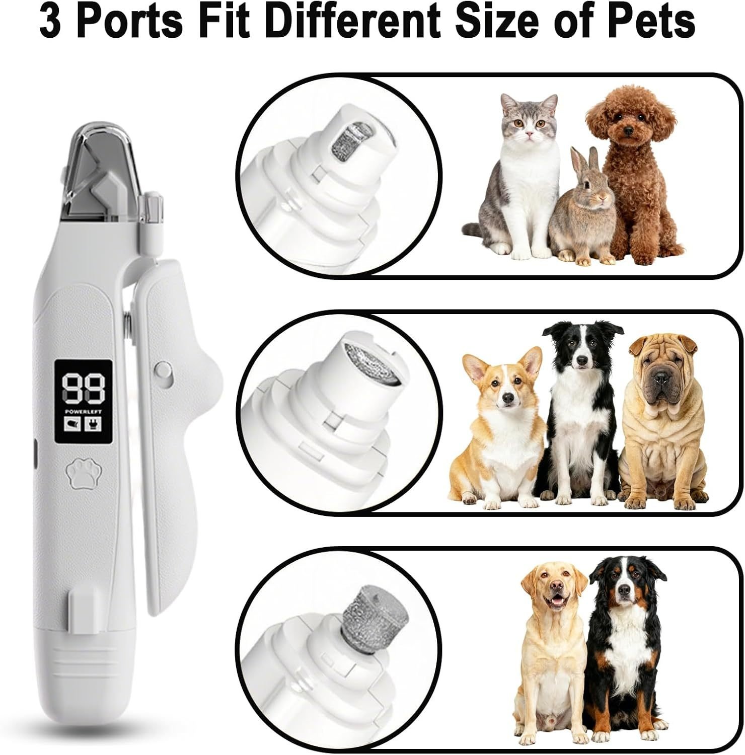 2-in-1 LED Pet Nail Grinder and Clipper — USB-C Rechargeable - Image 5