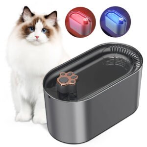 3L Ultra-Quiet Cat Water Fountain with LED Light