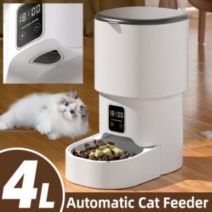 4L Automatic Cat Feeder with Timer — USB or Battery Powered