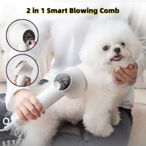 2-in-1 Smart Pet Hair Dryer and Comb — UK Plug