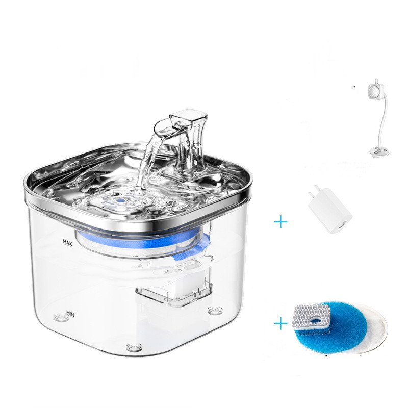 Stainless Steel Pet Water Fountain — Optional Motion Sensor - Image 6